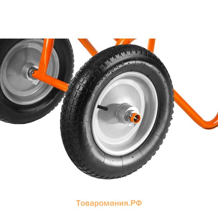 Тачка строительная, двухколёсная: груз/п 200 кг, объём 110 л