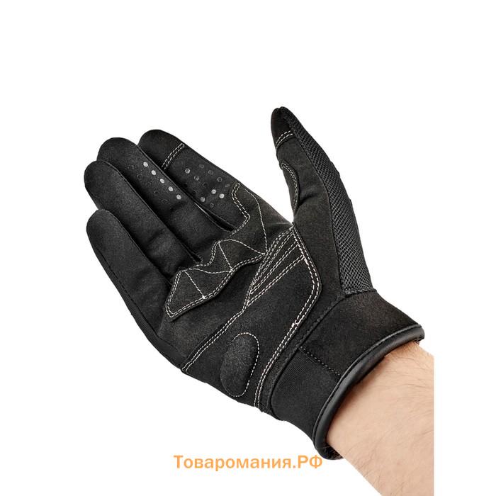 Перчатки для езды на мототехнике MOTEQ Twist 2.1 сетка, мужские, размер S, чёрные