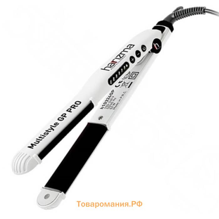 Выпрямитель Harizma Multistyle GP PRO h10324GP, 60 Вт, до 220˚С, белый