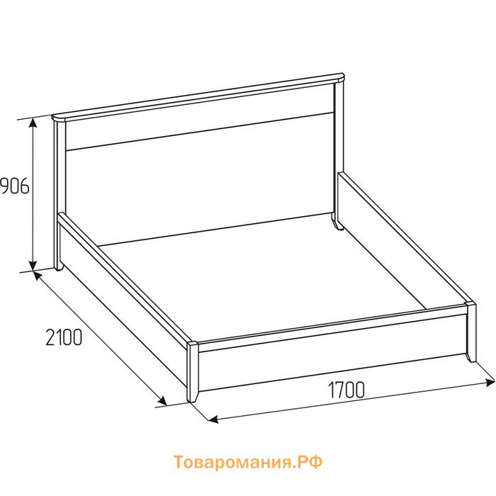 Кровать «Норвуд 32», 1600 × 2000 мм, без основания, цвет белый / орех шоколадный