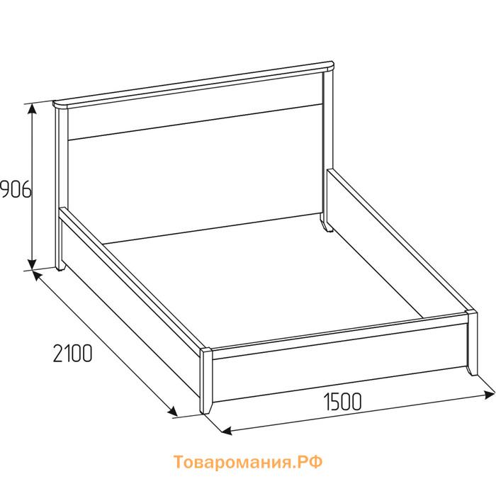 Кровать «Норвуд 33», 1400 × 2000 мм, без основания, цвет белый / орех шоколадный