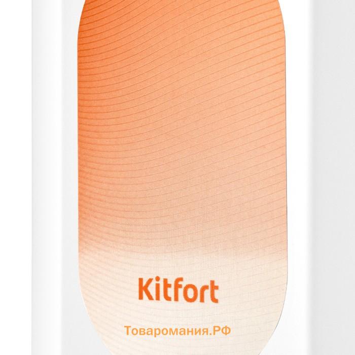 Вентилятор Kitfort КТ-406-3, настольный, 2.1 Вт, 1 режим, бело-оранжевый