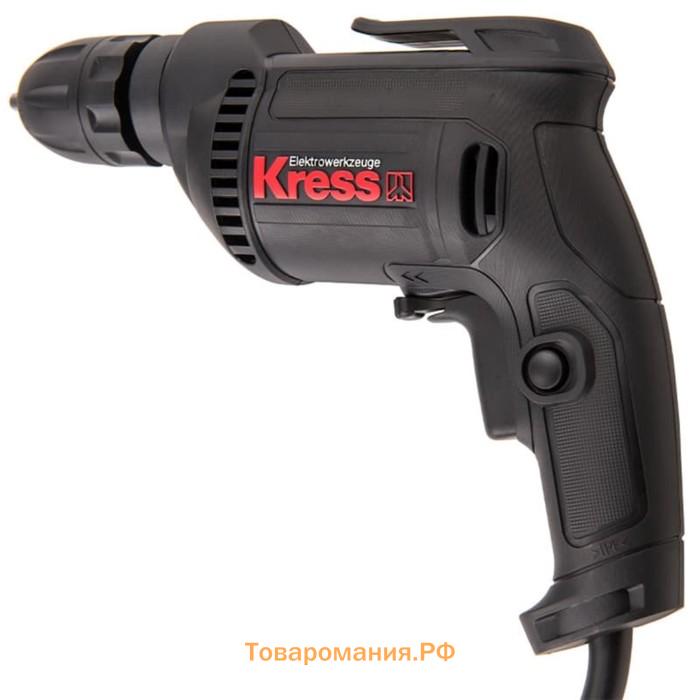 Дрель KRESS KU110K, 220 В, 500 Вт, 2800 об/мин, 0-10 мм, коробка