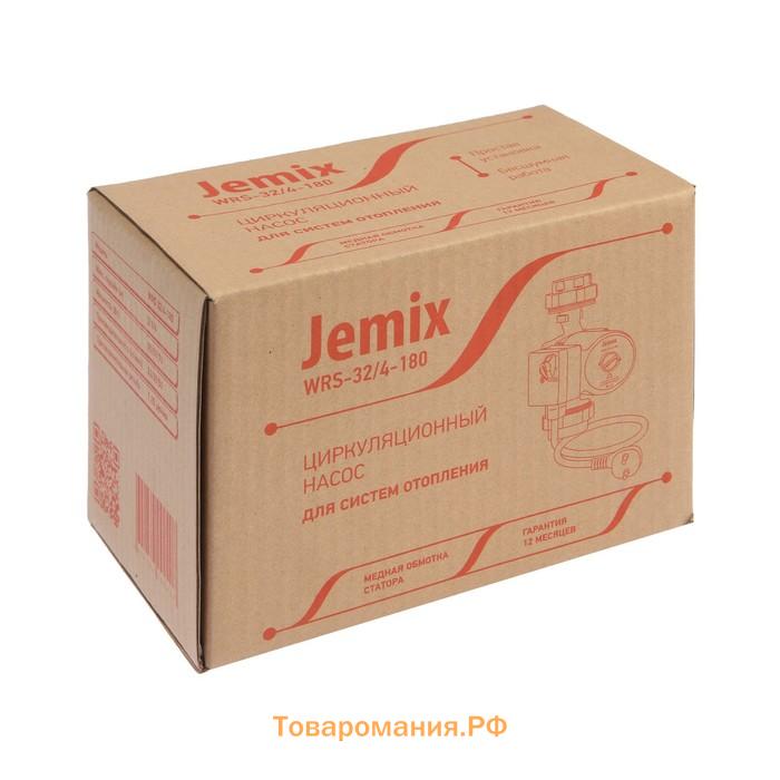 Насос циркуляционный JEMIX WRS-32/4-180, 70/50/35 Вт, напор 4 м, 50/35/22 л/мин, кабель 6 м