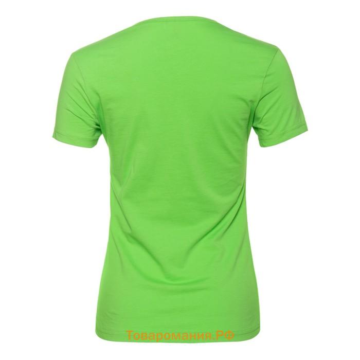Футболка женская, размер 48, цвет ярко-зелёный