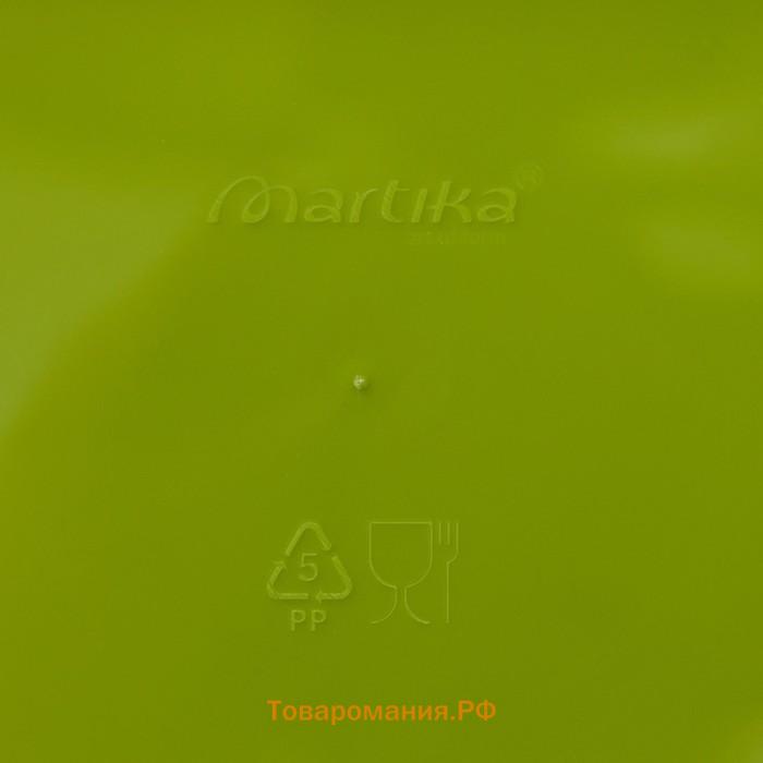 Маслёнка «Летиция», пластиковая, 16,3×10,1×6,5 см, цвет оливковый