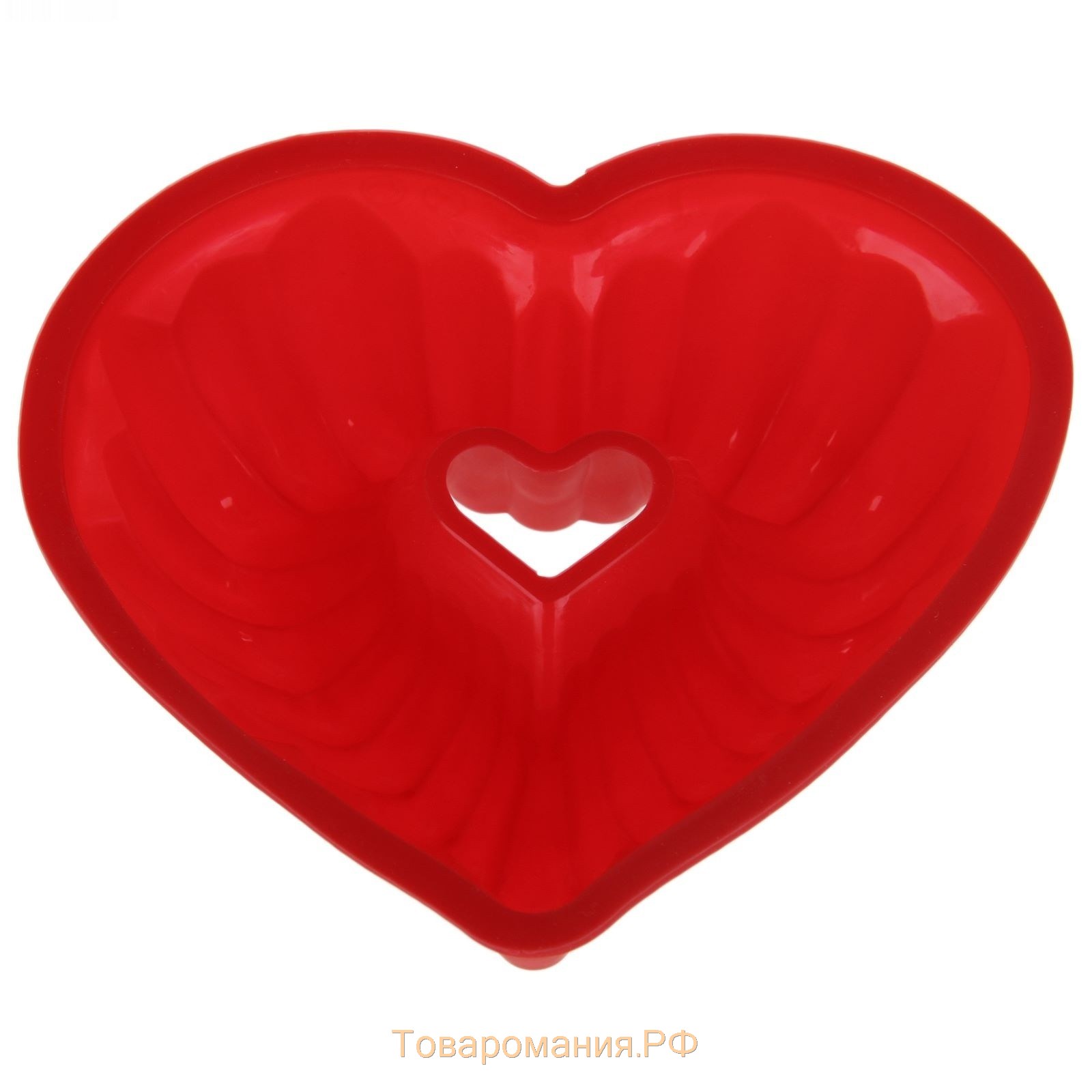 Форма для выпечки «Сердце. Немецкий кекс», силикон, 17×17 см, цвет МИКС