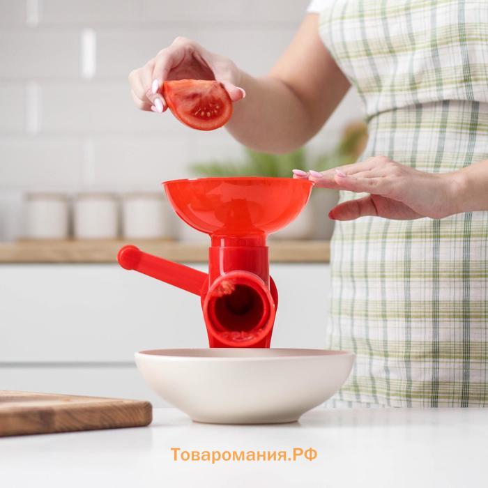 Соковыжималка для томатов , 27 см, красная