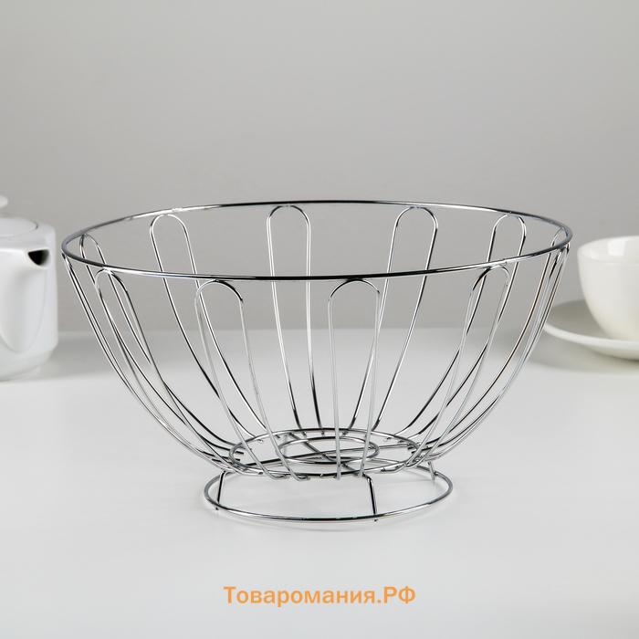 Фруктовница , 23×23×11 см, хром