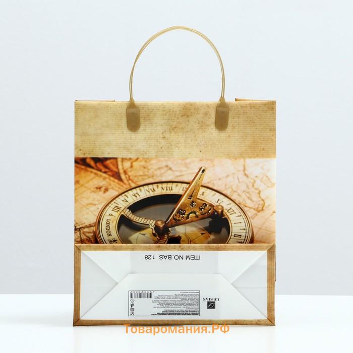 Пакет "Золотой компас", мягкий пластик, 26 x 23 см, 110 мкм