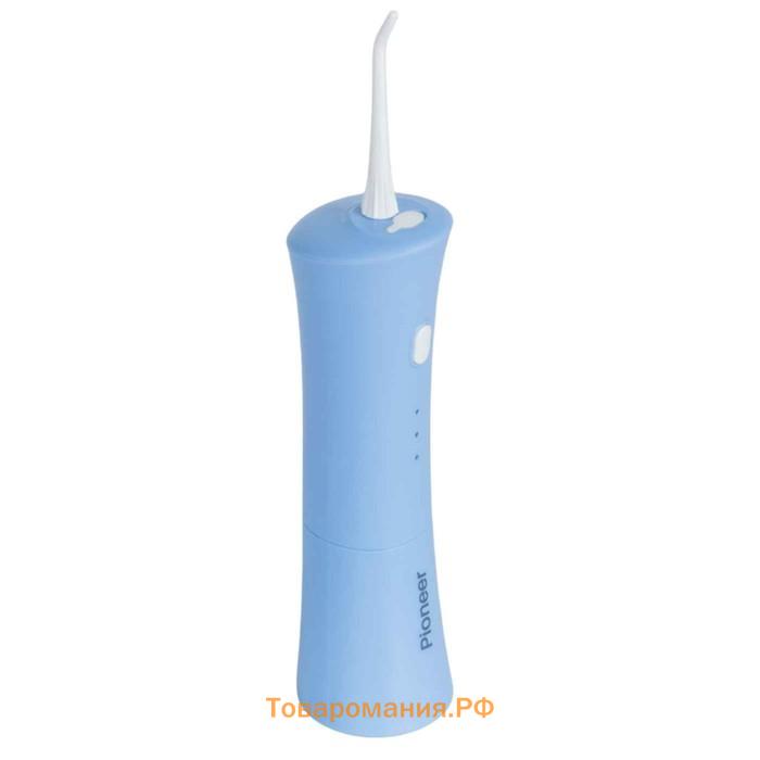 Ирригатор полости рта Pioneer TI-1009, 150 мл, 3 режима, 2 насадки, голубой