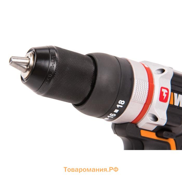 Дрель-шуруповерт ударная аккумуляторная WORX WX354.9, 20 В, 60 Нм, без ЗУ и АКБ