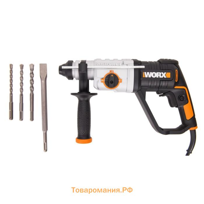 Перфоратор WORX WX339, 220 В, 800 Вт, 5300 уд/мин, 2.5 Дж, SDS-PLUS, кейс