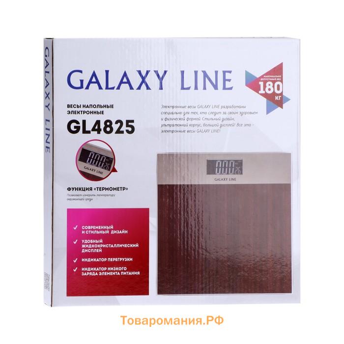 Весы напольные Galaxy LINE GL 4825, электронные, до180 кг, 2хААА (в комплекте)