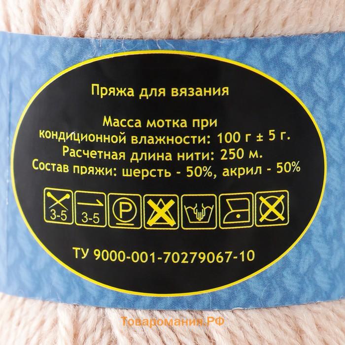 Пряжа "Соната" акрил 50%, шерсть п/т 50% 250м/100гр (188 топл.молоко)