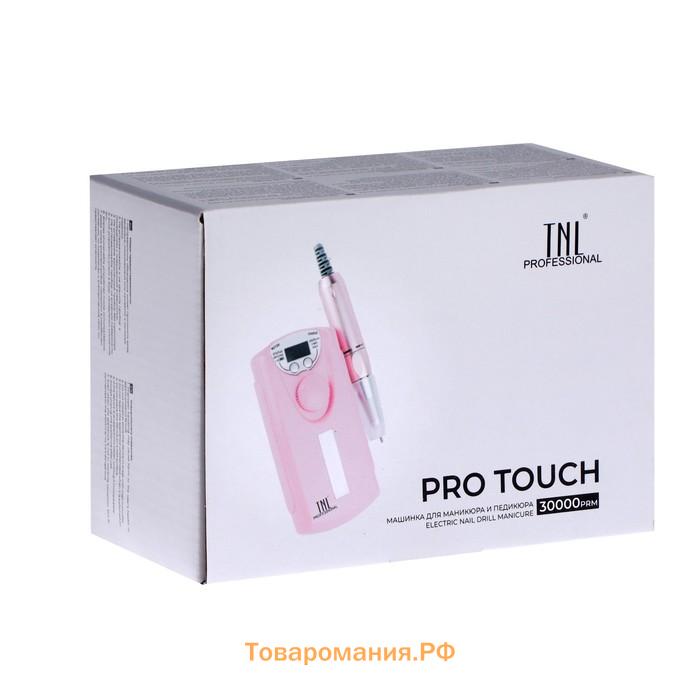 Машинка для маникюра и педикюра TNL Pro Touch PT-40, 40 Вт, 30 000 об/мин, 6 фрез, белая