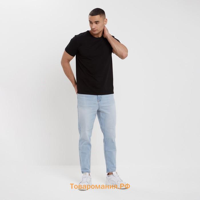 Футболка мужская MINAKU SLIM FIT: цвет чёрный, р-р 54