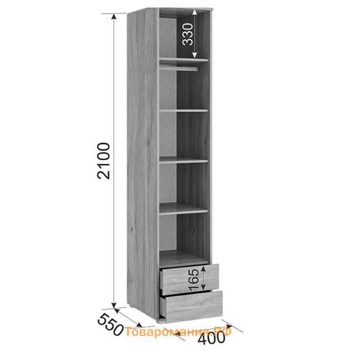 Шкаф однодверный «Лайк 54.01», 400 × 550 × 2100 мм, цвет дуб мария / фуксия