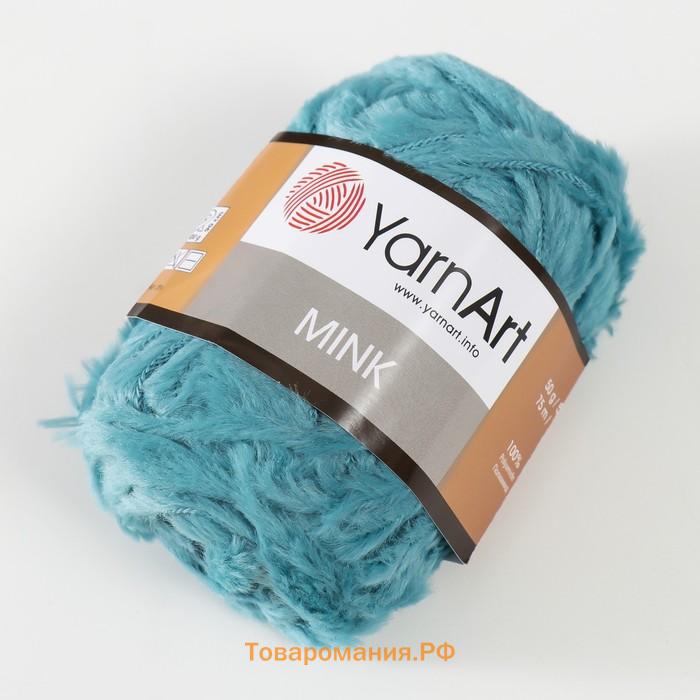 Пряжа "Mink" 100% полиамид 75м/50гр (349 бирюза)