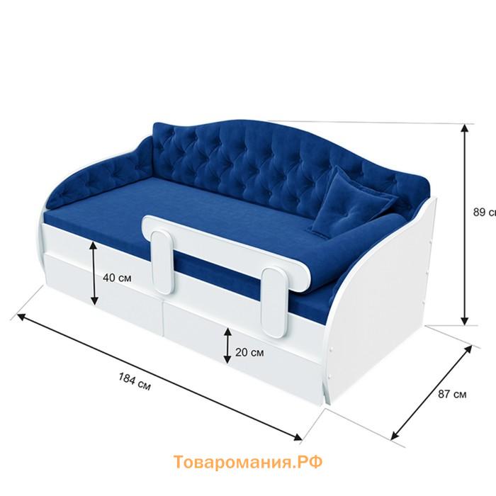 Кровать-тахта «КарлСон24» «ВЭЛЛИ», 87х185х89 см, синяя