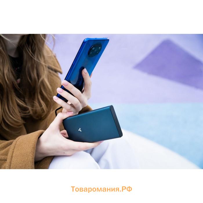 Внешний аккумулятор Accesstyle Lava 10D, 10000 мАч, 2 USB, 2 А, дисплей, синий