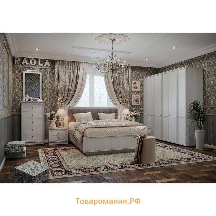 Кровать Люкс Paola 306 с ПМ, 1800 × 2000 мм, цвет ясень анкор светлый / brown grey патина