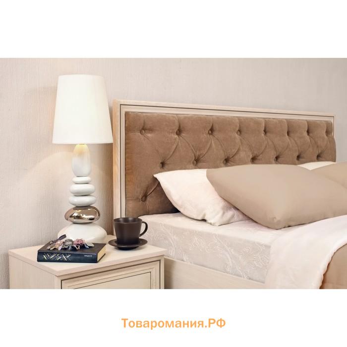 Кровать Люкс Paola 306 с ПМ, 1800 × 2000 мм, цвет ясень анкор светлый / brown grey патина