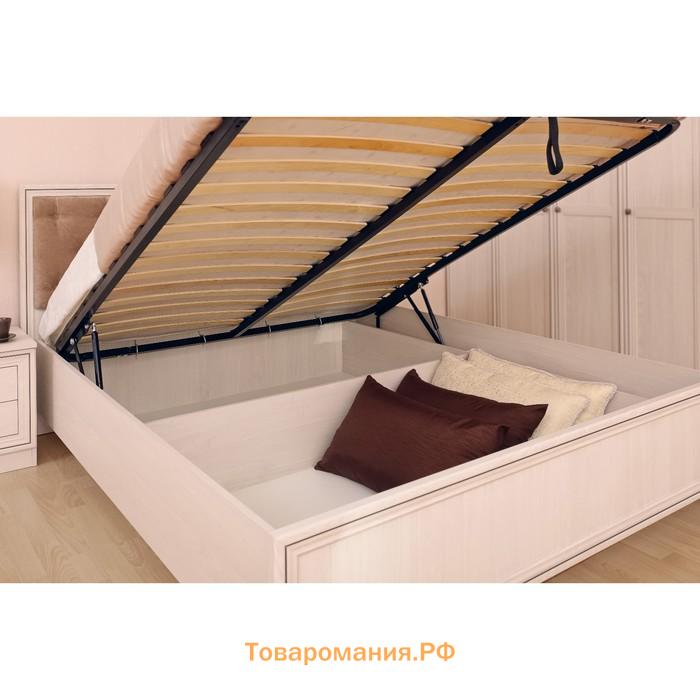 Кровать Люкс Paola 306 с ПМ, 1800 × 2000 мм, цвет ясень анкор светлый / brown grey патина