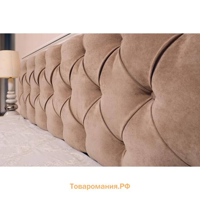 Кровать Люкс Paola 306 с ПМ, 1800 × 2000 мм, цвет ясень анкор светлый / brown grey патина