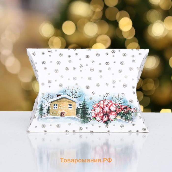 Коробка складная, подарочная новогодняя «С Новым Нодом и Рождеством» 15×11×3 см