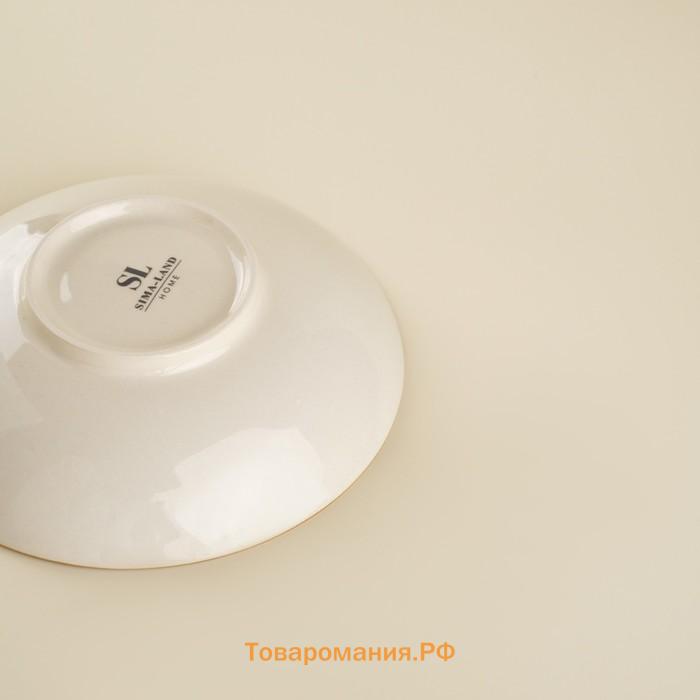 Салатники SL Home «Леггеро», d=18.5 см, набор 2 шт., фарфор, бежевые