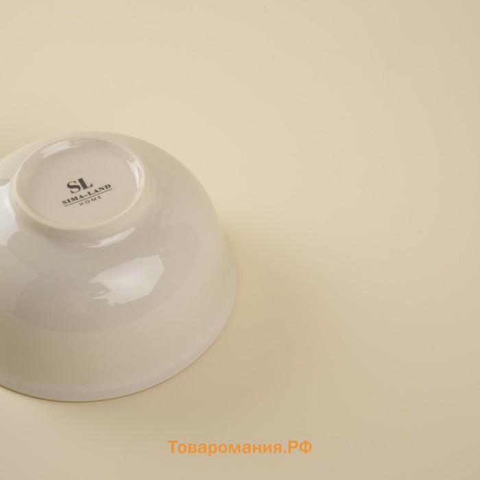 Салатники SL Home «Леггеро», 750 мл, d=15 см, набор 2 шт., фарфор, бежевые