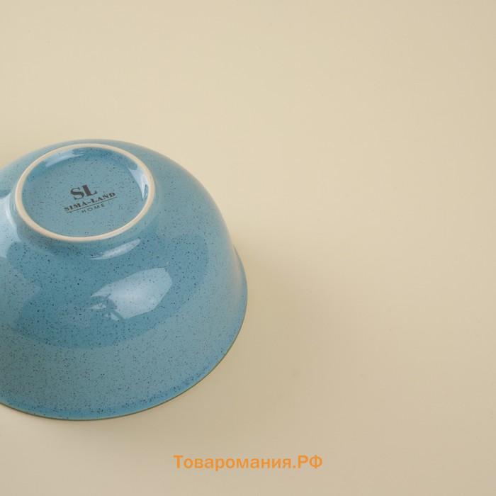 Салатники SL Home «Аззура», 750 мл, d=15 см, набор 2 шт., фарфор, голубые