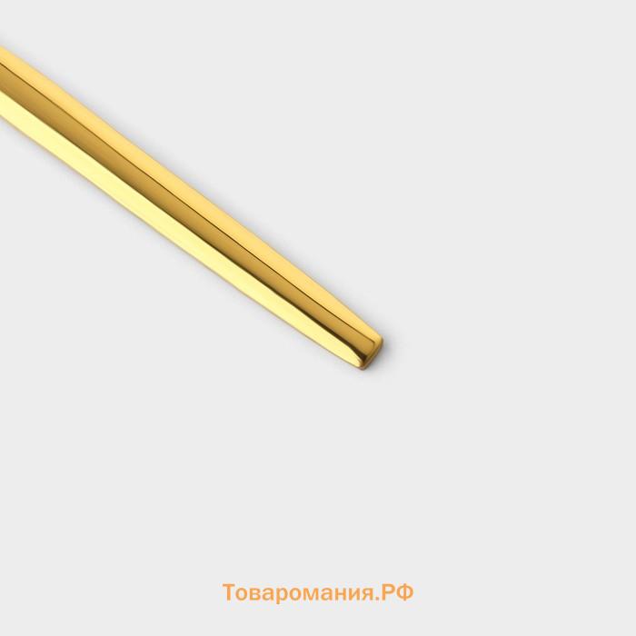 Набор чайных ложек Magistro «Блинк», длина 14.5 см, 6 шт., нержавеющая сталь, золотистый