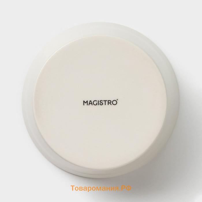 Салатники Magistro Whitewarm, 380/700/1.2 л, d=12/16/20.5 см, набор 3 шт., фарфор, белые
