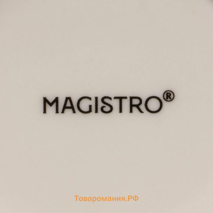 Салатники Magistro Whitewarm, 380/700/1.2 л, d=12/16/20.5 см, набор 3 шт., фарфор, белые