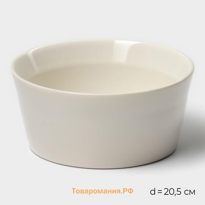 Салатники Magistro Whitewarm, 380/700/1.2 л, d=12/16/20.5 см, набор 3 шт., фарфор, белые