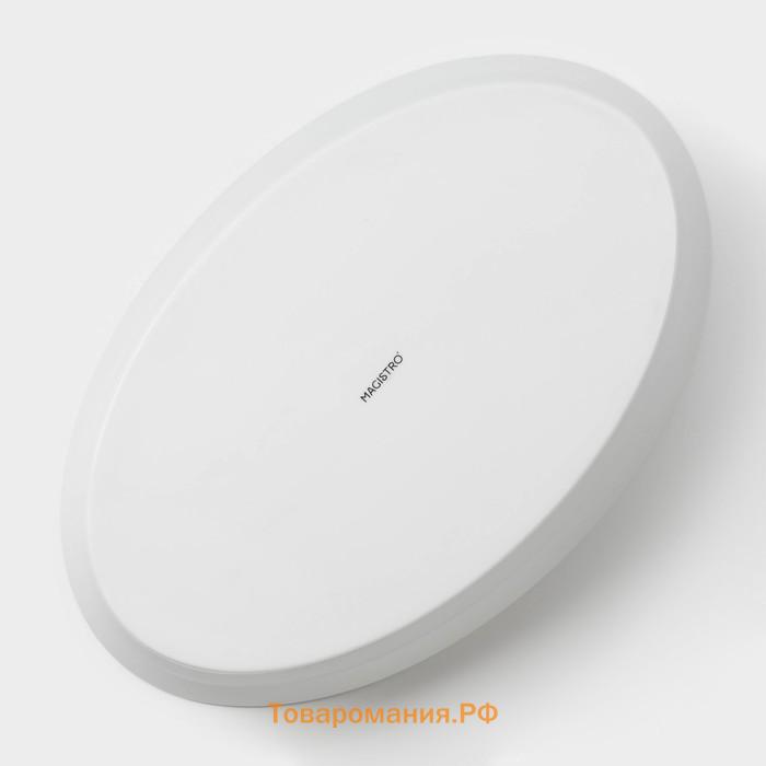 Форма для выпечки Magistro White gloss, 2.5 л, 34×22×6.5 см, жаропрочный фарфор, белая