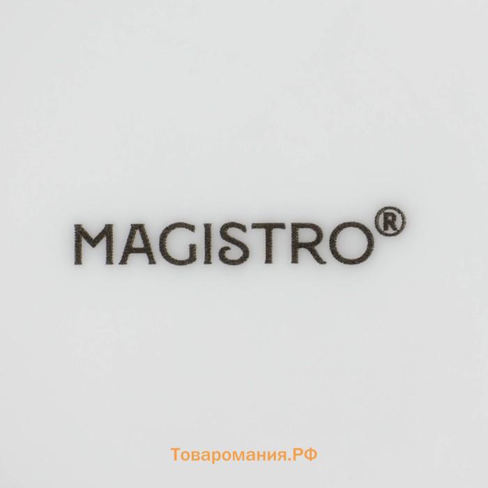 Форма для выпечки Magistro White gloss, 2.5 л, 34×22×6.5 см, жаропрочный фарфор, белая