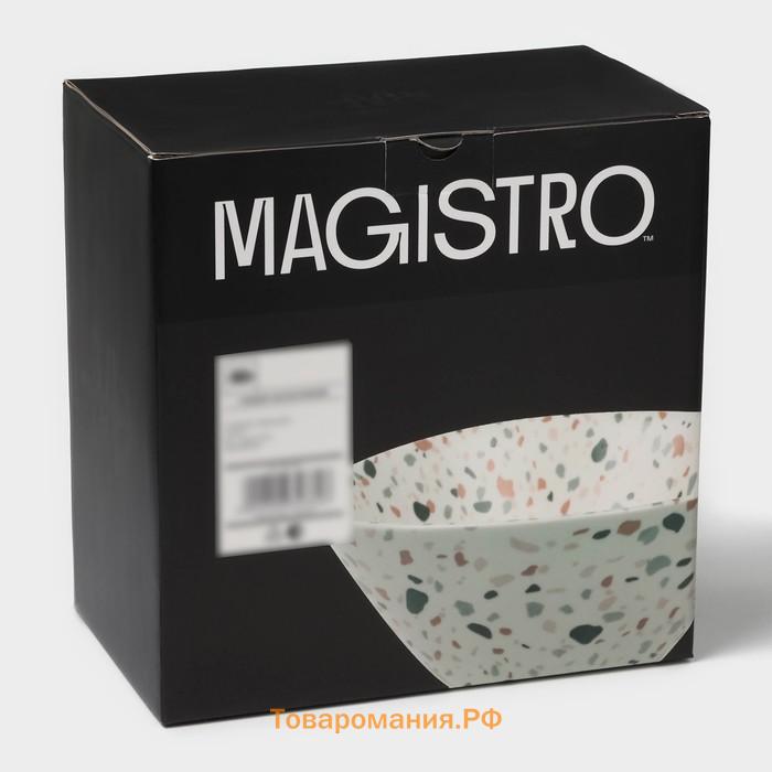 Салатники Magistro Terazzo, 1.4 л, 20×9 см, набор 2 шт., фарфор, белые
