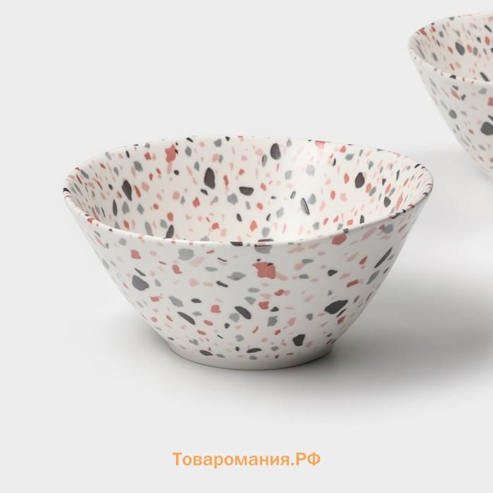 Салатники Magistro Terazzo, 1.4 л, 20×9 см, набор 2 шт., фарфор, белые