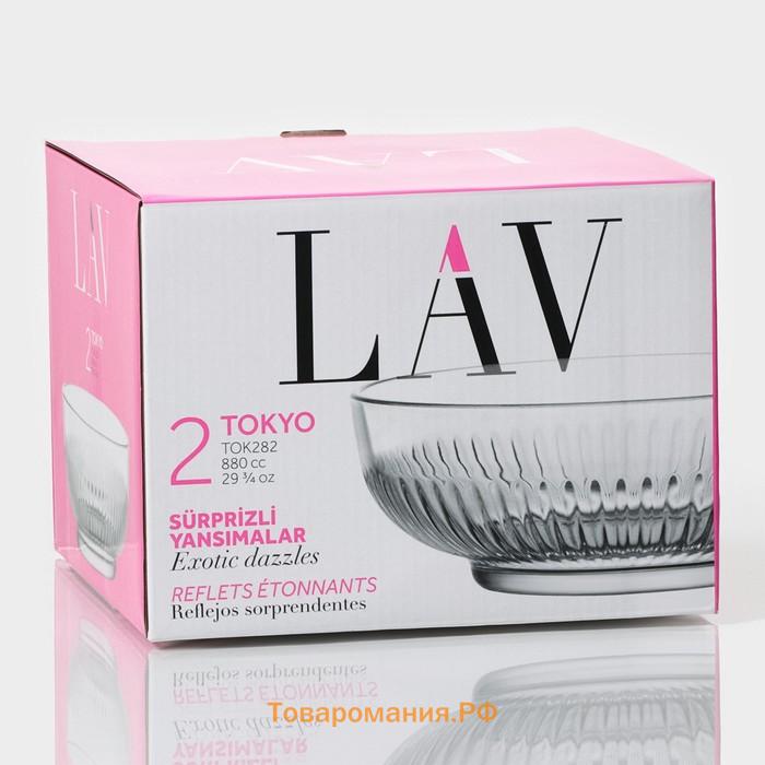 Салатники Lav «Токио», d=17 см, набор 2 шт., стекло, прозрачные