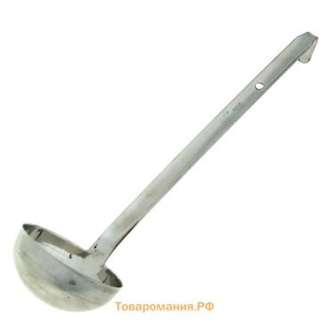 Половник цельнотянутый, 180 мл, 35×9 см, толщина стали 1.5 мм, нержавеющая сталь, серебристый
