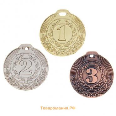 Медаль призовая 021, d= 4 см. 1 место. Цвет золото. Без ленты