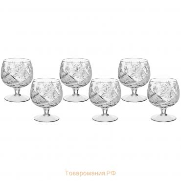 Набор бокалов хрустальных для бренди «Мельница», 300 мл, 6 шт