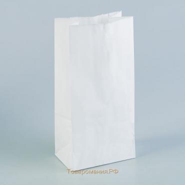 Пакет бумажный фасовочный, прямоугольное дно, 12 х 8 х 25 см