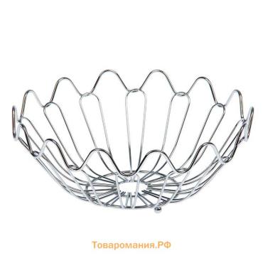 Фруктовница , 24×24×10 см, цвет хром