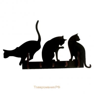 Ключница открытая "Три кошки"  31×17×3 см МИКС