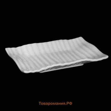 Блюдо Wilmax, 18×11.5 см, фарфор, белое