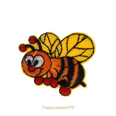 Термоаппликация «Пчёлка», 4 × 3,5 см, цвет разноцветный